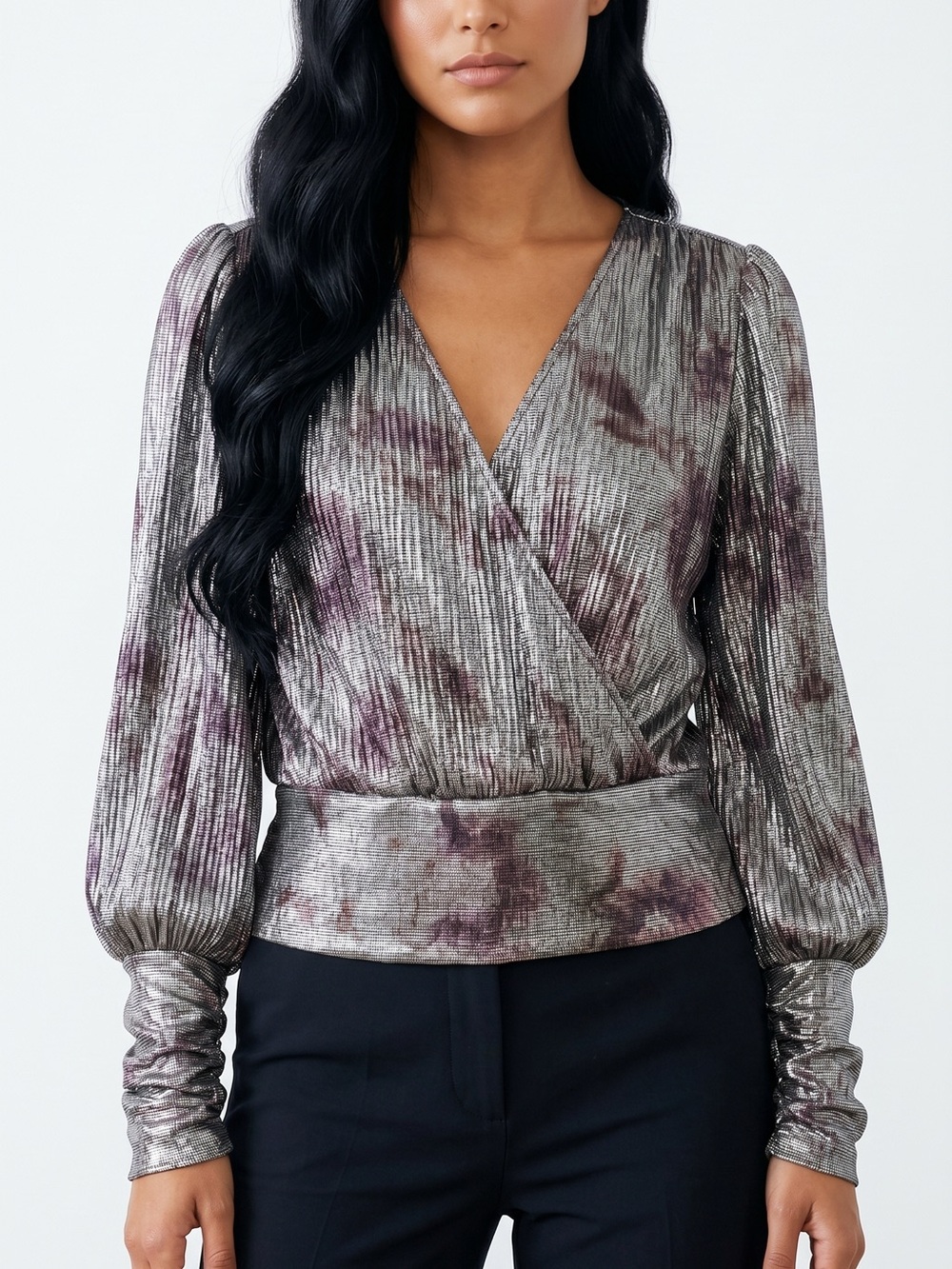 MAISON D’AMELIE PARIS | Shimmery Long Sleeve Blouse Sz XS